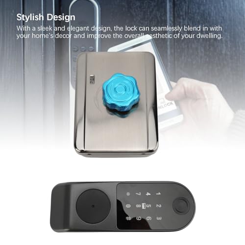 Fechadura de Porta Inteligente, Fechadura de Porta Com Impressão Digital Com Vários Métodos de Desbl