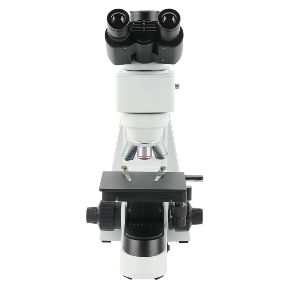 Microscope Industrial Uprigh Metallurgical Microscope Trinocular Achromatic Microscope for Metal Alloys Ceramics Surface Silicon Wafer(48MP 4K HDMI USB)