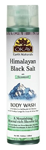 OKAY Himalayan Black Salt with Seaweed Body Wash, 10.82 Ounce