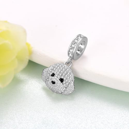 TYSO Poodle Charms 925 Sterling Silver Poodle Gifts Cute Dog Charms for Bracelets Poodle Dog Jewelry Gifts for Women2