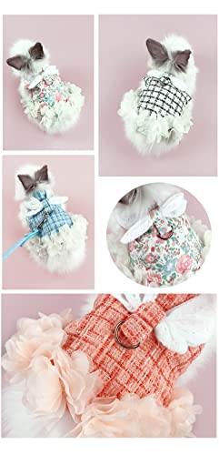 Image of Bunny Rabbit Ferret Harness and Leash Set, Bunny Clothes for Rabbits, Small Animal Guinea Pig Dress Clothes for Kitten Ferret Chihuahua Puppy Mini Dog and Small Animals Harnesses (M, Orange)