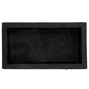 Reyal Mould and Concrete Spacers PVC Rubber Brick Paver Mould 60mm (200 x 100 mm, Black)