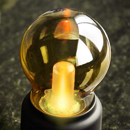 DC 5V Retro LED Nightlight USB Presente De Lâmpada De De Cabeceira Recarregável Para Criança - Preto