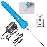 Weciau Coupe Polystyrène Fil Chaud, 27W 15 CM Découpe Polystyrène avec Support et Alimentation, AC100 240V Découpe de Mousse pour Couper Les Bords, EU Stecker