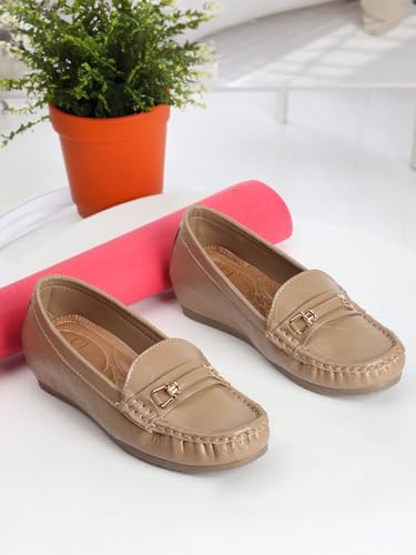 Image of Carlton London Women Comfortable Slip On Flat Loafer Ballet with Heels, for Party and Wedding, Casual and Formal Occasions