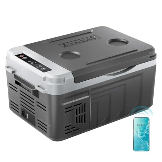 EUHOMY 12QT 12 Volt Refrigerator, Portable Car Fridge with App Control