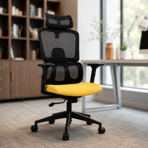 Image of Varaha Beast BIS Certified Ergonomic Office High Back Chair | 5 Year Warranty | Adjustable 2D Headrest, 3D PU Armrest, Seat Sliding Mechanism with 3 Multilock Recline |Gaming Desk Chair for Home|Black