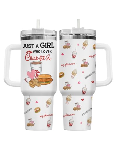 34HD Chicken Sandwich Just Girl Who Love Chick 40 oz Tumbler with Handle
