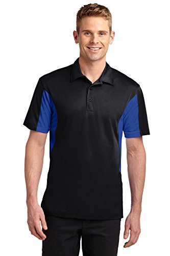 SPORT-TEK Unisex Tall Side Blocked Micropique Sport-Wick Polo | Short Sleeve Collared Shirt for Tall Men & Women, Casual Fit - Main Image