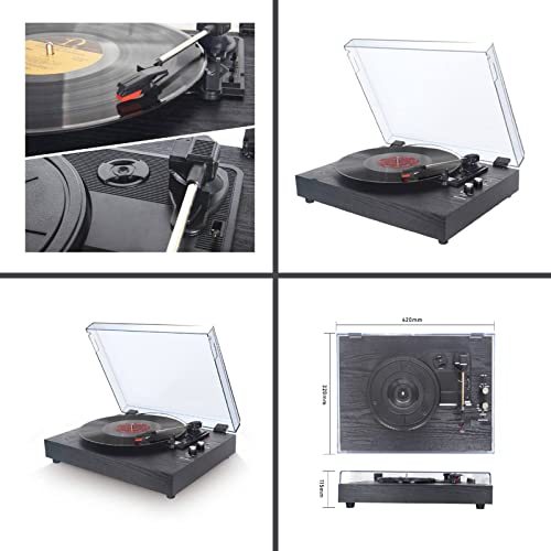 Tourne-Disque Vinyle, Tourne-Disque phonographe Vintage avec Haut-parleurs intégrés, réglage à Trois Vitesses et réglage du Volume, BT/AUX, Fonctionnement à Un - Les Beatles, Paul McCartney, John Lennon, RIngo Starr, George Harrison Tourne-Disque Vinyle, Tourne-Disque phonographe Vintage avec Haut-parleurs intégrés, réglage à Trois Vitesses et réglage du Volume, BT/AUX, Fonctionnement à Un – Image 5