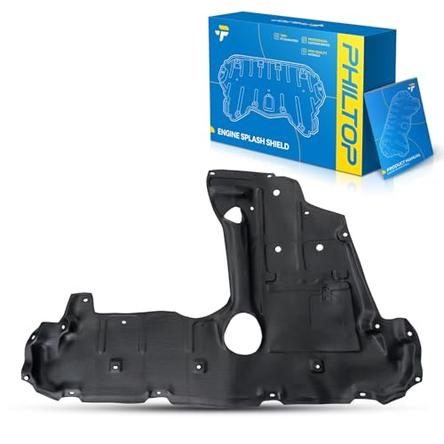 PHILTOP Front Lower Engine Splash Shield Under Cover Compatible with 2006-2012 Toyota RAV4, Engine Case Guards Replace# TO1228143