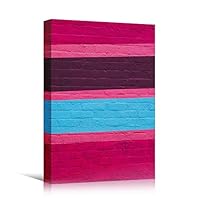 Canvas Wall Art Geometrical Patterns Abstract Colorful Geometric Hallway Minimalist Mixed Media Multicolor Patterns - 12x18 inches