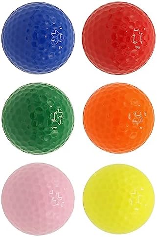 Miniature Golf Balls - Colored Mini Golf Balls - 6 Pack, Red, Yellow, Blue, Orange, Green, Pink Color Balls