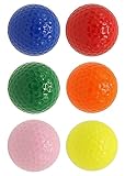Miniature Golf Balls - Colored Mini Golf Balls - 6 Pack, Red, Yellow, Blue, Orange, Green, Pink Colo