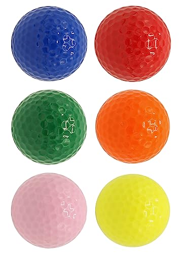 Miniature Golf Balls - Colored Mini Golf Balls - 6 Pack, Red, Yellow, Blue, Orange, Green, Pink Color Balls #TOP3