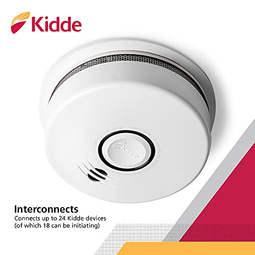 Kidde Wireless Hardwired Smoke Detector, 10-Year Battery Backup, Voice Alerts, Photoelectric Sensor Wire-Free Interconnect Combination Alarm #TOP3