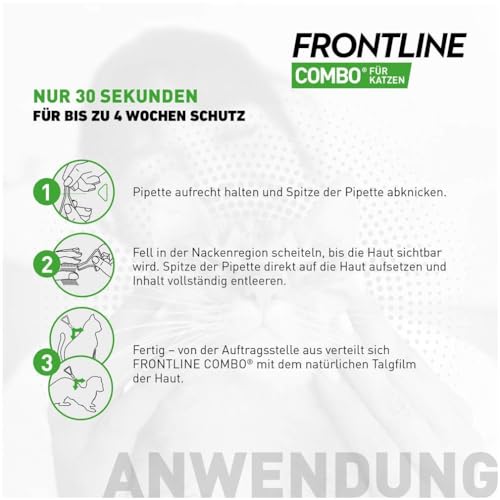 Frontline Combo Spot on Katze 6 Pipette + gratis Fellhandschuh