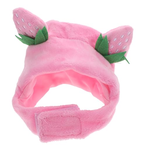 VILLFUL ペットのカチューシャ イチゴ帽子 小型犬の帽子 のイチゴ のペットの衣装 犬用アパレル 犬のハロウィーンパーティーの記念品 子犬 ぬいぐるみ