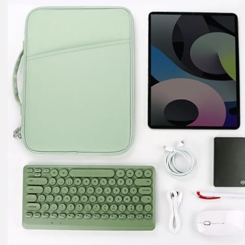 Image of Laptop Sleeve Protective Sleeve Comaptible with MacBook Air / 13-13.3 Notebook Multifuctional Briefcase Bag with Handle for Comfortable Travel (Lime Green)