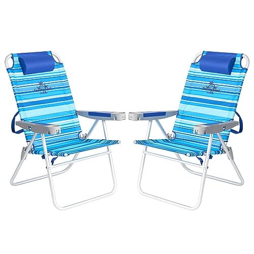 Image of SUNNYFEEL Tall Beach Chair for Adults, High Back High Seat Folding Chairs