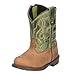 Smoky Mountain Toddlers Brown/Green Hopalong Western Cowboy Boot,7 M US Toddler