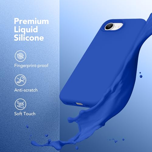 Image of Magnetic for iPhone 17e /iPhone 16e Case, Compatible with MagSafe, [Soft Anti-Scratch Microfiber Lining] Slim Silicone Shockproof Protective Phone Case for iPhone 17e /16e 6.1 inch, Klein Blue