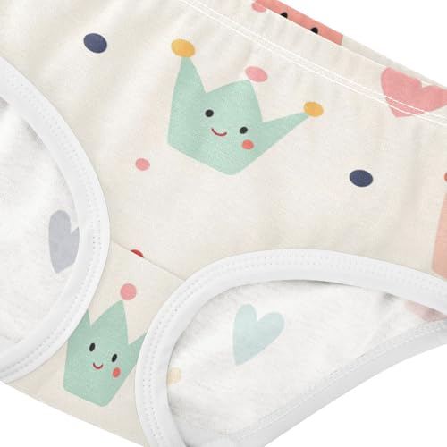 GuoChe Training Panties Soft and Breathable Panties Organic Cotton Toddler Underwear for Girls in Sizes 2T-8Y4