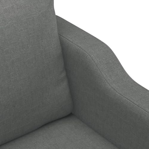 Gecheer 4-TLG. Sofagarnitur Sessel Couch Sofa Wohnzimmersofa Couchgarnitur Designsofa Sitzmöbel Polstermöbel mit Kissen Dunkelgrau Stoff – Bild 8