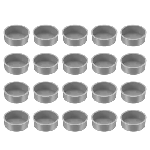 QUARKZMAN 20Pcs Plástico Orificio Tapa Tapón para 37mm (1 1/2) Oculta Bisagra Copa y Tornillo Bisagra Agujero Tapones Cubiertas para Cocina Armario Muebles, Oscuro Gris