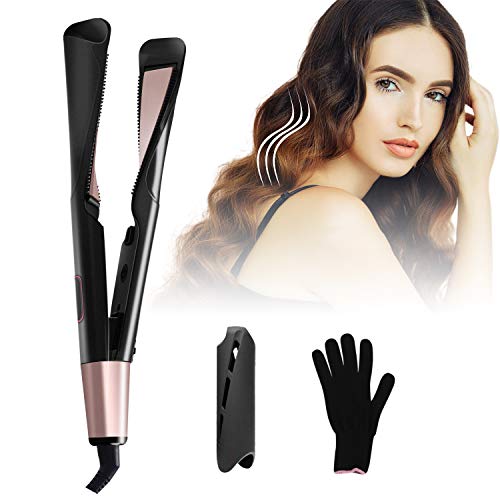 Hair Straightener Curling Iron 2 in 1, Professional Salon Hair Straightener and Curler