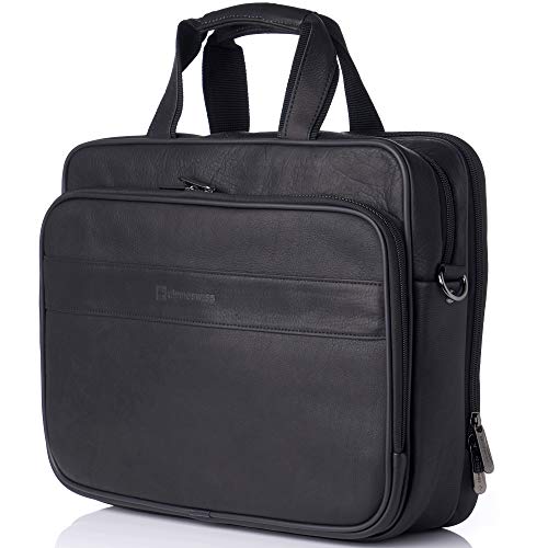 Alpine Swiss Messenger Bag Colombian Leather 15.6” Laptop Briefcase Portfolio