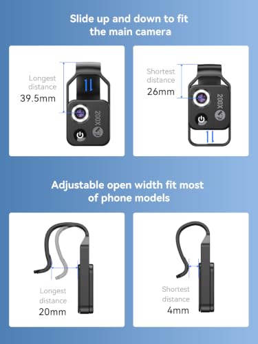 Image of Phone Microscope 200X with LED Light & CPL Filter, Pocket Microscope Camera Attachment for iPhone & Android, No App Needed, STEM Science Gift for Kids, Coin, Jewelry, Plants, Small Objects Inspection