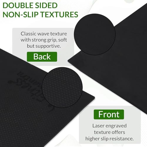Image of Yoga mat for Women & Men EVA Material 4mm Grey Anti Slip for Gym Workout (Black, 4 mm)