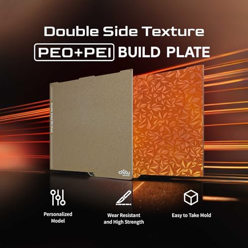 Strukturierte PEI Bauplatte für Neptune 3 Plus/Neptune 4 Plus 3D-Drucker, 330x330mm Strukturierte PEI Bauplatte + glatte PEO-Platte 3D-Drucker, flexible, abnehmbare Plattform aus Federstahl – Bild 3