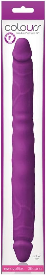 Colours - Double Pleasures - 12 Inch Silicone Double Dong (Purple)