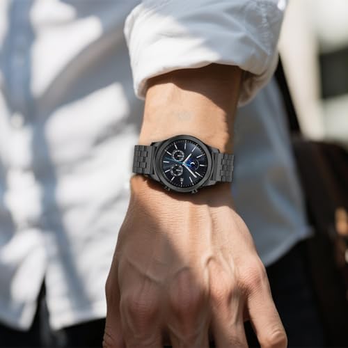 Image of Kai Tian Stainless Steel Watch Band 20 21 22 24 26 18mm for Men Women Solid Watch Bracelet Strap with Deployment Double Lock Black Silver Blue Grey Rose gold