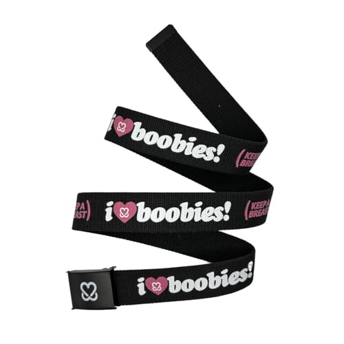 Keep A Breast The i love boobies! Black Web Belt