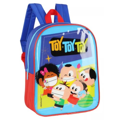 Mochila Bolsa De Costas Turma Da Mônica Toy Estampa Divertida Infantil Creche Escola Passeio Azul