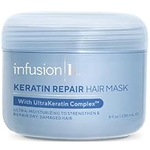 Infusion K Intense Repair Hair Mask with UltraKeratin Complex - Moisturizies & Nourishes | Strengthen & Repair Weak Dry Damaged Hair | Color Safe, Paraben & Sulfate Free 8 oz