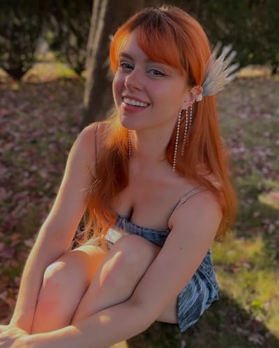 FRESHME Mermaid Elf Ear Cuffs - Fairy Ear Cuffs with Tassel No Piercing Earrings Cosplay Accessories for Adult Women3