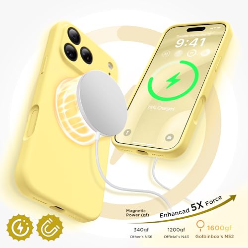 Image of GolbinBox Magnetic for iPhone 18 Pro Case /17 Pro Case, Buttercream Yellow