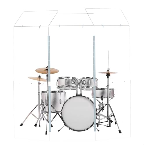 Drum Shield 3-Panel to 2x6ft with Stainless Steel Hinges