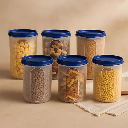 Image of Sulfar Round Modular Container Set - 500 ml, Airtight & BPA-Free (Pack of 12)