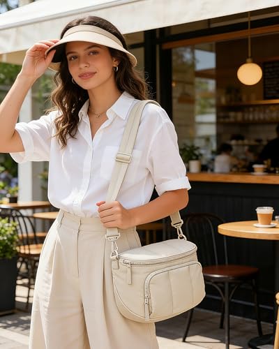 Image of BAGSMART Crossbody Bags for Women, Puffer Cute Bum Bag with Pouch, Quilted Hobo Bag for Daily Travel College