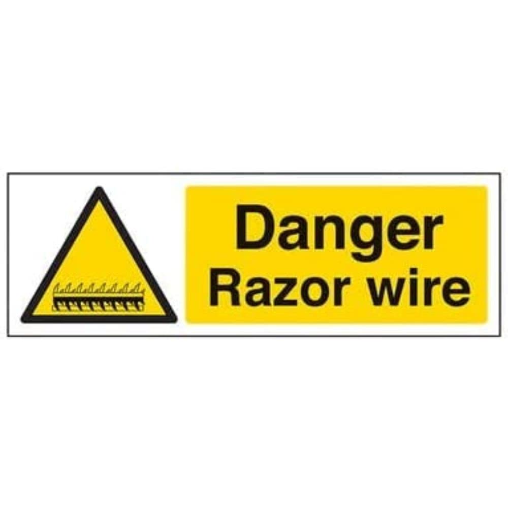 Warning General - Danger Razor Wire - 450 X 150mm, Multi, 450x150mm
