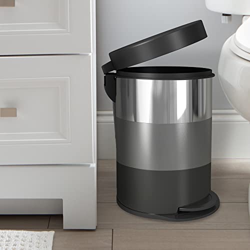 Caneca de basura con pedal acero inoxidable 5 litros miniatura 4