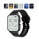 Smart Watch - 1.69Inch HD Touch Screen Fitness Watches for Women&Men Sports Fitness Tracker with Sleep and Heart Rate Monitor Activity Tracker P67 Waterproof for Android and iOS Phones (Black)