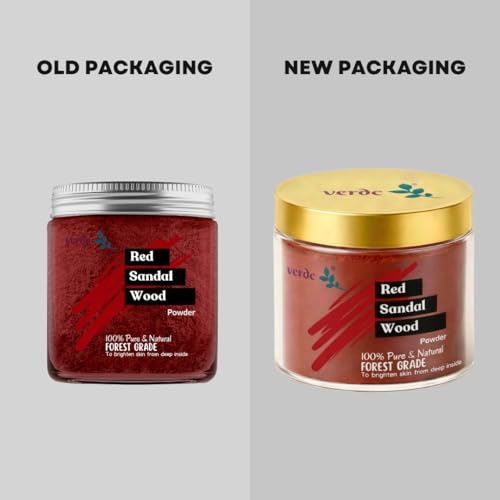 Image of Pure Red Sandalwood Face Pack Powder, Forest A Grade, Premium, 100% Natural | Lal Chandan | Raktha Chandanam | For Skin Brightening, Acne, Blemishes, Dark Spots - 40 gm