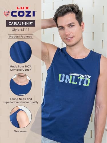 Image of Lux Cozi Men's Cotton Printed Regular Fit Vest