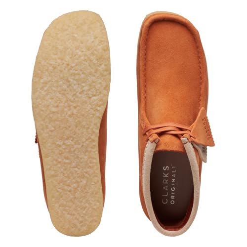 Image of Clarks Womens Wallabee Suede Fringe Lace Up Flats